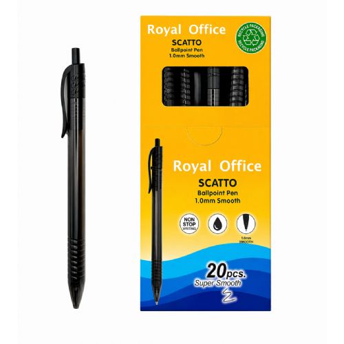 PENNE SF ROYAL OFFICE A SCATTO R20 1,0MM NERO  CF20
